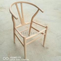 大自然木器厂厂家直销实木餐桌椅白茬实木Y椅椅子白胚实木编藤椅酒店宴会扶手靠背椅白茬